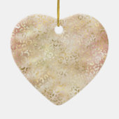 Glam Gold Roos Blush Pink Leopard Print Keramisch Ornament (Achterkant)