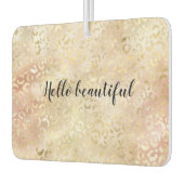 Glam Gold Roos Blush Pink Leopard Print Luchtverfrisser (Links)