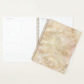Glam Gold Roos Blush Pink Leopard Print Planner (Display)