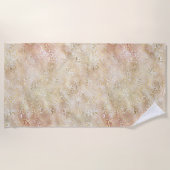 Glam Gold Roos Blush Pink Leopard Print Strandlaken (Voorkant)