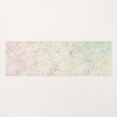 Glam Gold Roos Blush Pink Leopard Print Yogamat (Achterkant (horizontaal))