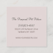 Glam Gold Roos Glitter Drift Poodle Pet Sitting Vierkante Visitekaartje (Achterkant)