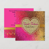 Glam Gold & Roze - Aangepaste, zestien maal uitgen Kaart (Voorkant / Achterkant)