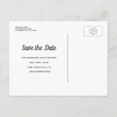 Glam Gold Save the Date Elegant Verjaardagsfeest Aankondigingskaart (Achterkant)