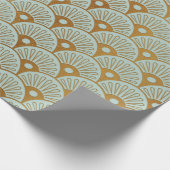 Glam Gold Seashells Mint Green Nautical Yacht Club Cadeaupapier (Hoek)