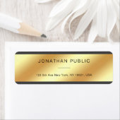 Glam Gold-Sjabloon Elegant Trendy Moderne Simple Etiket (Insitu)