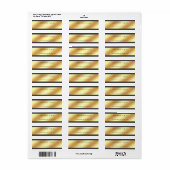 Glam Gold-Sjabloon Elegant Trendy Moderne Simple Etiket (Full Sheet)