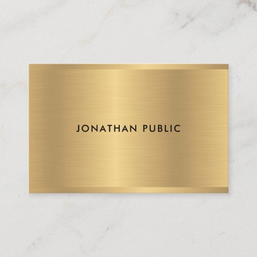 Glam Gold-Sjabloon elegante moderne luxe Populaire Visitekaartje (Voorkant)