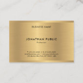 Glam Gold-Sjabloon elegante moderne luxe Populaire Visitekaartje (Achterkant)
