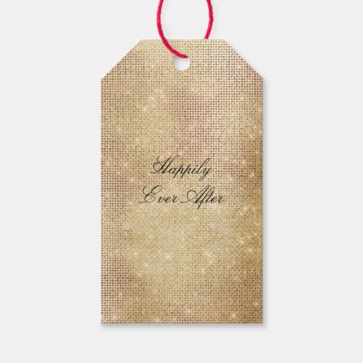 Glam Gold Sparkle Cadeaulabel (Voorkant)