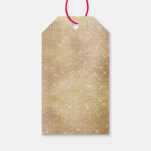 Glam Gold Sparkle Cadeaulabel (Achterkant)