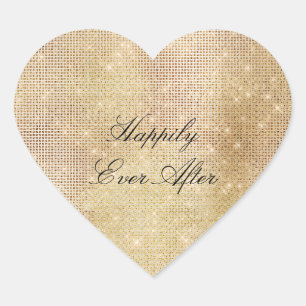 Glam Gold Sparkle Hart Sticker