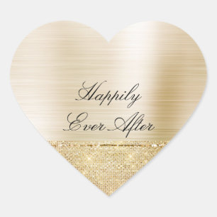 Glam Gold Sparkle Hart Sticker