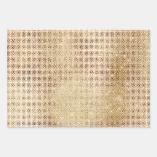 Glam Gold Sparkle Inpakpapier Vel (Voorkant 2)