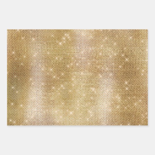 Glam Gold Sparkle Inpakpapier Vel (Voorkant)