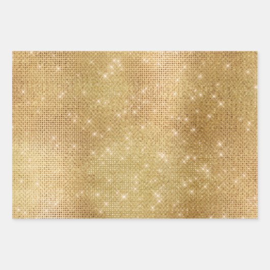 Glam Gold Sparkle Inpakpapier Vel (Voorkant 2)