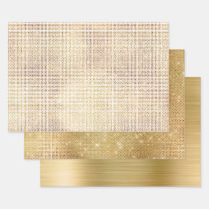 Glam Gold Sparkle Inpakpapier Vel