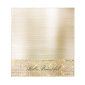 Glam Gold Sparkle Notitieblok (Voorkant)