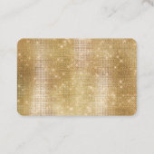 Glam Gold Sparkle Roze Zwart Koeienhuid Visitekaartje (Achterkant)