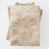 Glam Gold Sparkle-Stippen Inpakpapier Vel (In situ)