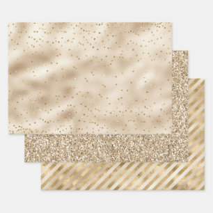  Glam Gold Sparkle-Stippen  Inpakpapier Vel