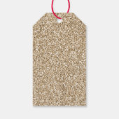 Glam Gold Sparkle-Stippen kerstboom Cadeaulabel (Achterkant)