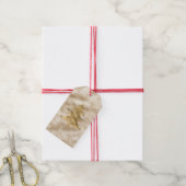 Glam Gold Sparkle-Stippen kerstboom Cadeaulabel (Met Touw)