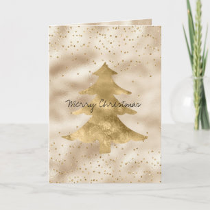 Glam Gold Sparkle-Stippen kerstboom Kaart