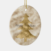  Glam Gold Sparkle-Stippen kerstboom       Keramisch Ornament (Rechts)
