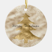  Glam Gold Sparkle-Stippen kerstboom       Keramisch Ornament (Voorkant)