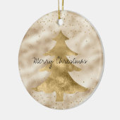  Glam Gold Sparkle-Stippen kerstboom       Keramisch Ornament (Links)