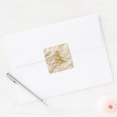  Glam Gold Sparkle-Stippen kerstboom Vierkante Sticker (Envelop)