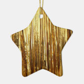 Glam Gold Sparkle Stripes Bruiloft Keramisch Ornament (Links)