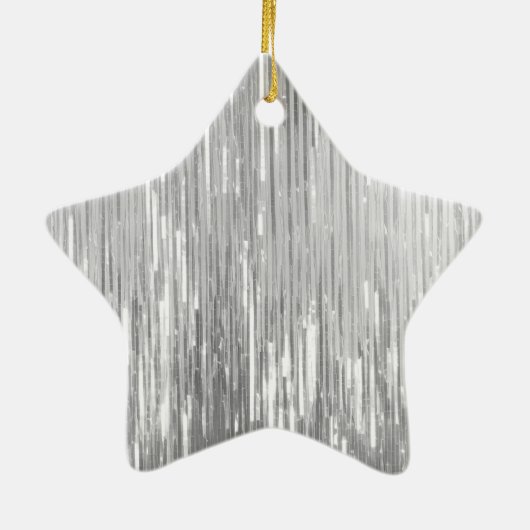 Glam Gold Sparkle Stripes Bruiloft Keramisch Ornament (Achterkant)