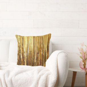 Glam Gold Sparkle Stripes Kussen
