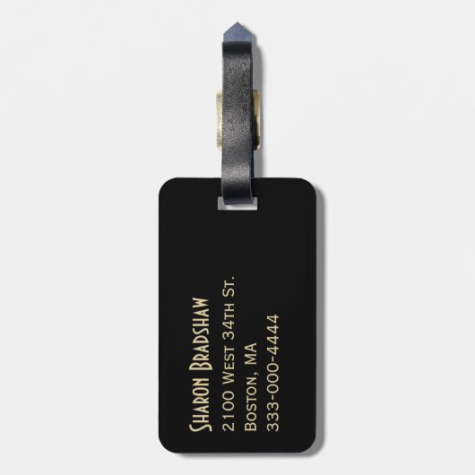 Glam Gold Stilettos Bagagelabel (Achterkant verticaal)