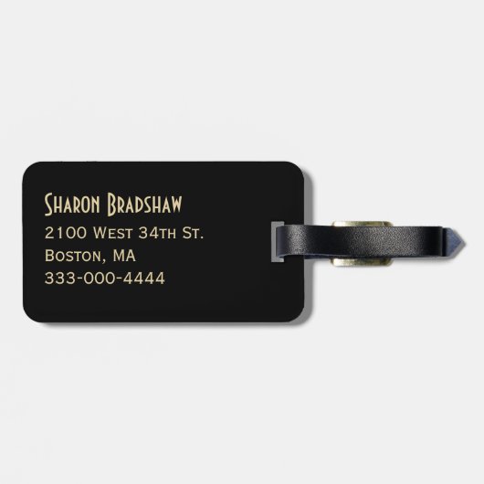 Glam Gold Stilettos Bagagelabel (Achterkant horizontaal)