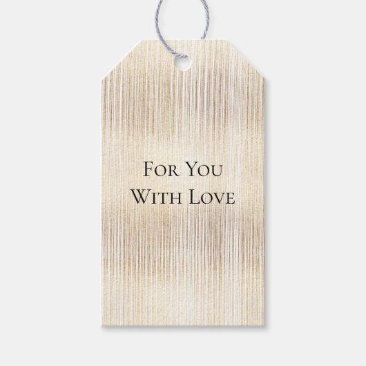 Glam Gold Stripes Cadeaulabel (Voorkant)