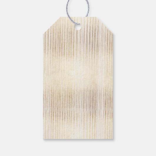 Glam Gold Stripes Cadeaulabel (Achterkant)