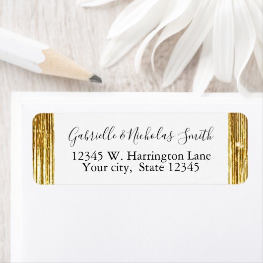 Glam Gold Stripes Etiket (Insitu)