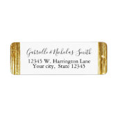 Glam Gold Stripes Etiket (Voorkant)