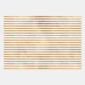 Glam Gold Stripes Inpakpapier Vel (Voorkant 2)