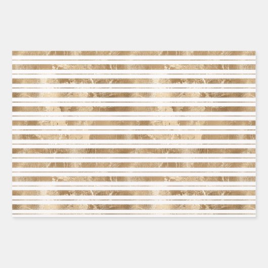 Glam Gold Stripes Inpakpapier Vel (Voorkant 2)