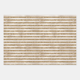 Glam Gold Stripes Inpakpapier Vel