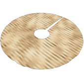 Glam Gold Stripes Kerstboom Rok (Gekanteld)