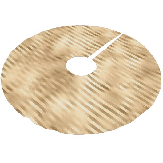 Glam Gold Stripes Kerstboom Rok (Gekanteld)