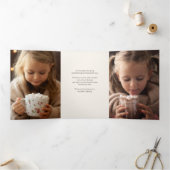 Glam Gold Swashes & Arch Foto Drieluik Wenskaart (Binnen)