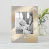 Glam Gold Swashes en foto Feestdagenkaart (Staand voorkant)