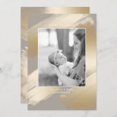 Glam Gold Swashes en foto Feestdagenkaart (Voorkant / Achterkant)