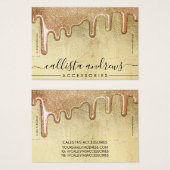 Glam Gold Thick Glitter Drift Bracelet Display Visitekaartje (Voorkant /achterkant)
